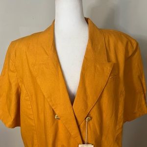 GOLD PANT SUIT - 2PCS - SHORT PANTS - JENNIFER WOMENS - SIZE 24